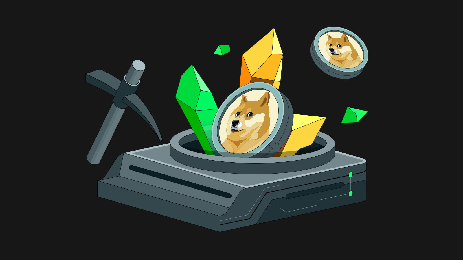 Hình ảnh đào Dogecoin - The block LAB