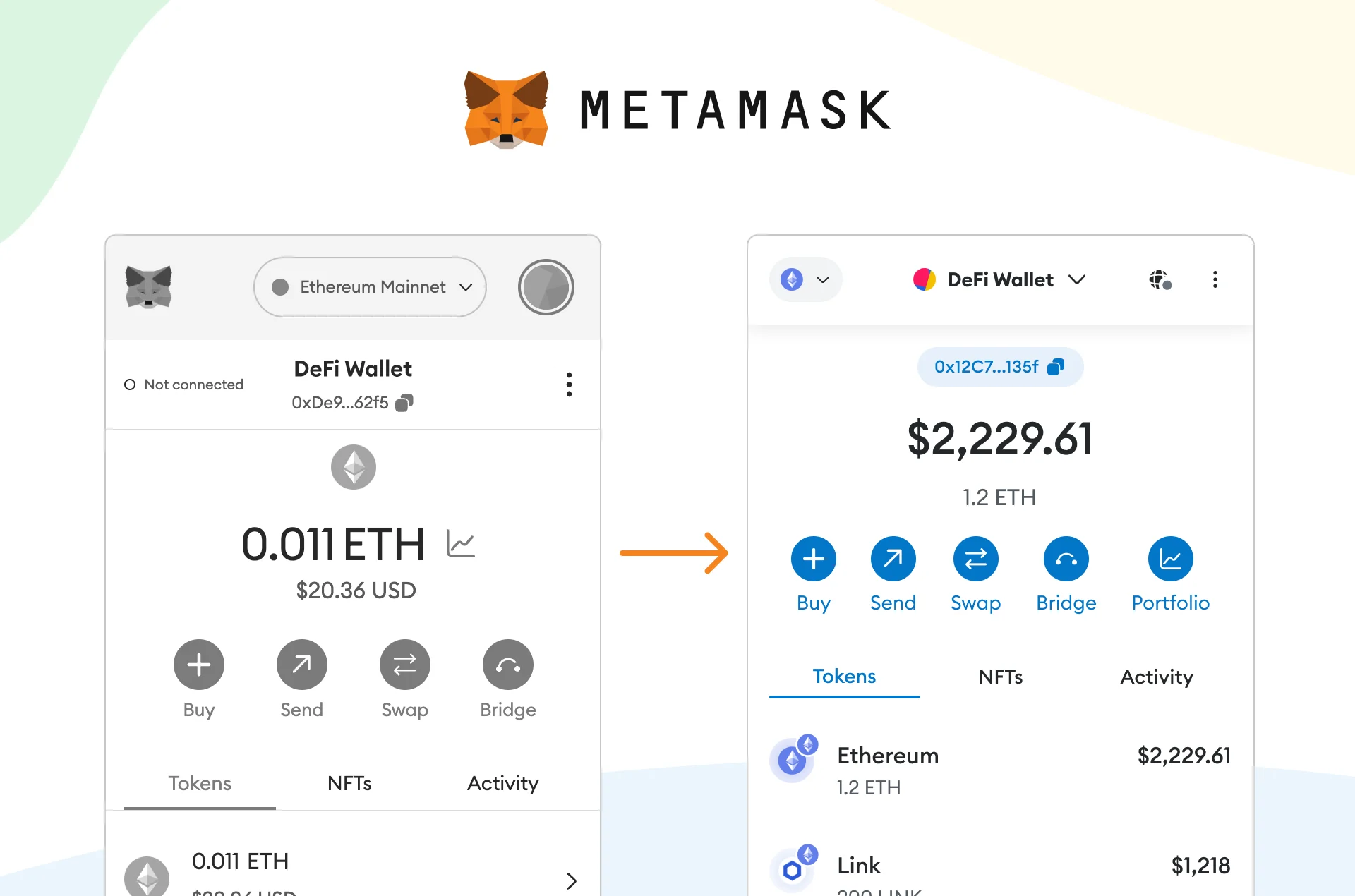 Giao diện ví Metamask - The Block LAB
